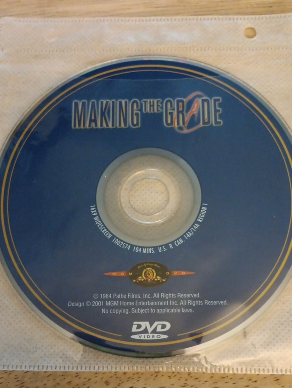 Making the Grade DVD *NO CASE*